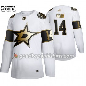 Dallas Stars Jamie Benn 14 Adidas 2019-2020 Golden Edition Wit Authentic Shirt - Kinderen